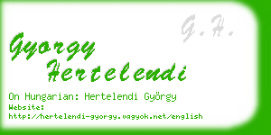 gyorgy hertelendi business card