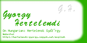 gyorgy hertelendi business card